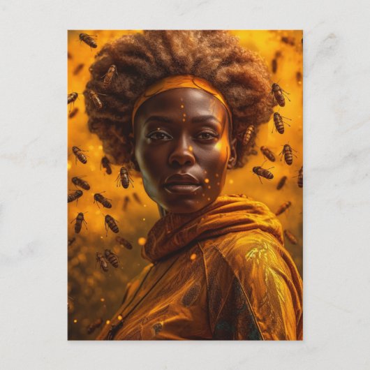 Honing bij Godin Vrouw Briefkaart (Voorkant)