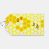 Honing Bijen Honingraat Custom Food Label Cadeaulabel (Achterkant Horizontaal)