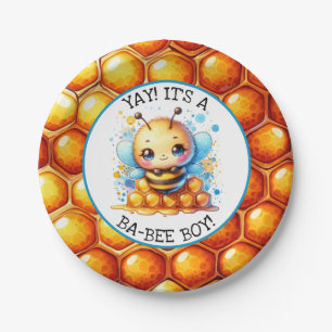 Honing bijen thema Boy's Baby shower Papieren Bordje