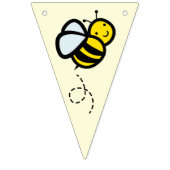 Honing / Bumble Bee Bloemen Geel Welkom Baby Vlaggetjes (Tweede vlag)