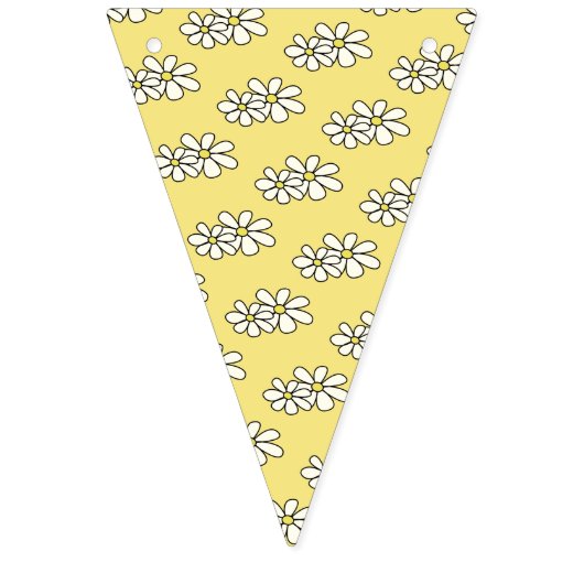 Honing / Bumble Bee Bloemen Geel Welkom Baby Vlaggetjes (Eerste vlag)