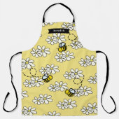 Honing/Bumble Bee & Daisy Patroon Geel Schort (Voorkant)