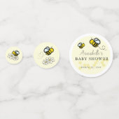 Honing / Bumble Bees & Daisies Geel Baby shower Confetti (Voorkanten)