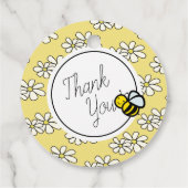 Honing / Bumble Bees & Daisy Verjaardag Bedankt Bedankjes Labels (Achterkant)