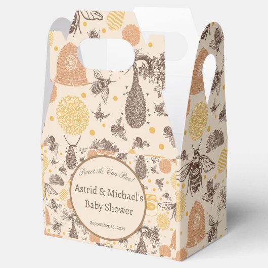 Honing Bumblebee Baby shower Bedankdoosjes (Geopend)