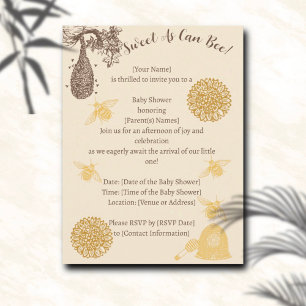  Honing Bumblebee Baby shower Briefkaart