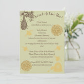  Honing Bumblebee Sage Baby shower Kaart (Staand voorkant)