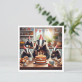 Honing das eten taart, honing das uitnodiging (Staand voorkant)