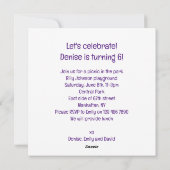 Honing das eten taart, honing das uitnodiging (Achterkant)