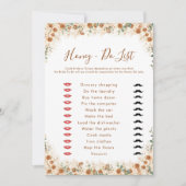 Honing Do List Game | Boho Terracotta Floral Brida (Voorkant)