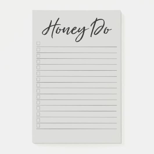 Honing Do List with Checkboxes Grey Notitieblok Post-it® Notes (Voorkant)