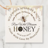 Honing druipen en bij gemaakt met liefde door bije bedankjes labels (Voorkant)