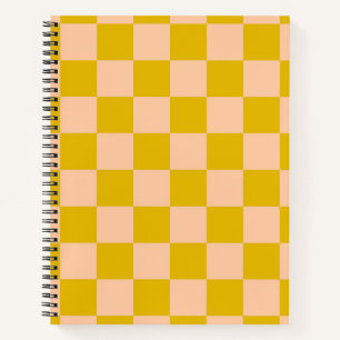 Honing en perzik Checkerboard Notitieboek