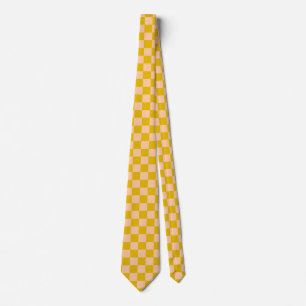 Honing en perzik Checkerboard Stropdas