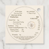 Honing en Voeding Feiten Label Ivoor Queen Bee (Achterkant)