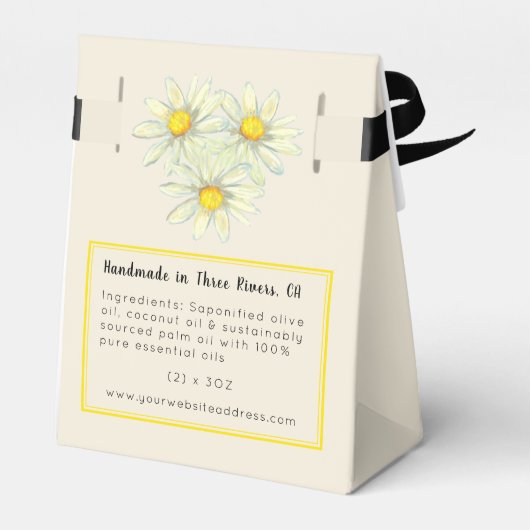 Honing & Havermout Handgemaakte Zeep Favor Box Bedankdoosjes (Achterkant)