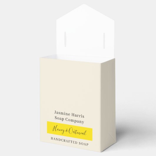 Honing & Havermout Handgemaakte Zeep Favor Box Bedankdoosjes (Geopend)