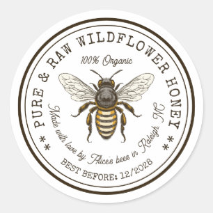 Honing inmaaksticker met bij ronde sticker