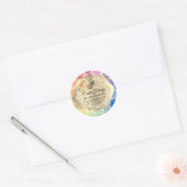 Honing Jar Honeybee Honeycomb Apiary Gold Rainbow Ronde Sticker (Envelop)
