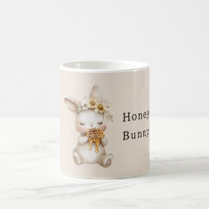 Honing Konijn Bloemen Koffiemok