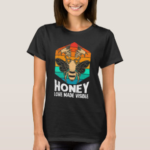 Honing liefde maakte zichtbaar hobby imker t-shirt