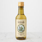 Honing Mead Bee en Klaver Wijn Etiket (Voorkant)