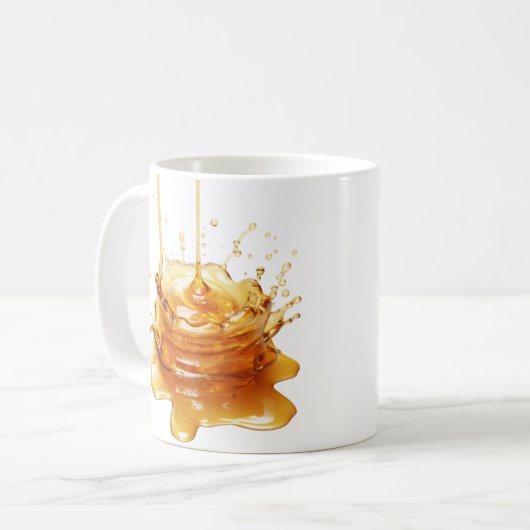 Honing Mok: Honey Drop Splash Mok (Voorkant links)