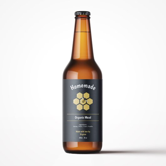 Honing of Mead Bottle Label Sticker