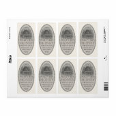 Honing ovaal schuine streep met label voor randve (Full Sheet)