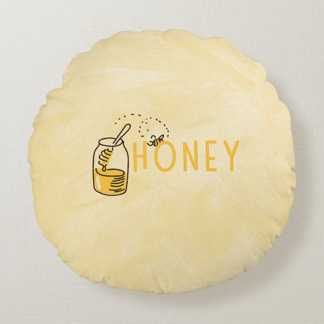 Honing Rond Kussen (Voorkant)