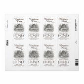 Honing  Skep met bijen Verzendlabel (Full Sheet)