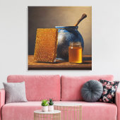Honing Stilleven - Verpakte Canvas Print (Insitu (Woonkamer))
