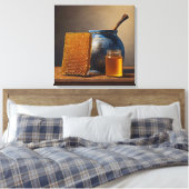 Honing Stilleven - Verpakte Canvas Print (Insitu (Slaapkamer))