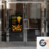 Honing te koop raamsticker (Kantoordeur)