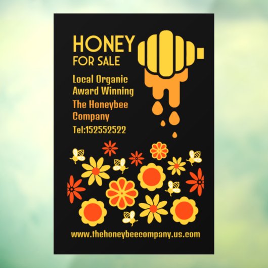 Honing te koop raamsticker (Vel 3)