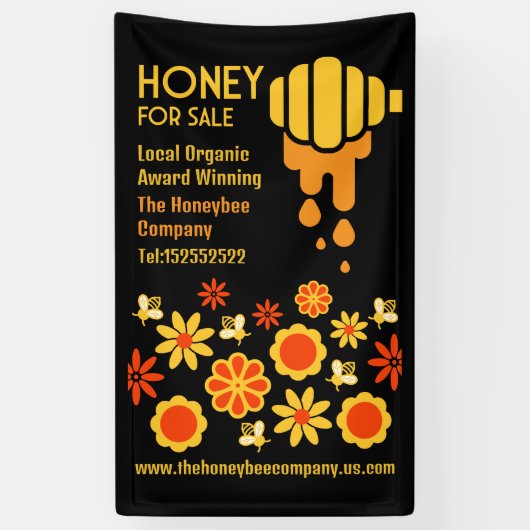 Honing te koop spandoek (Verticaal)