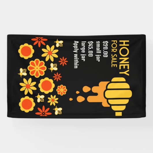 Honing te koop spandoek (Horizontaal)