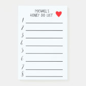 Honing to do lijst gepersonaliseerd post-it® notes (Voorkant)