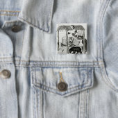 Honing verzamelen vierkante button 5,1 cm (In situ)