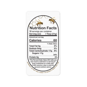 Honing Voeding Feiten Bee Honeycomb Baby Waarschuw Etiket