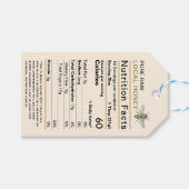 Honing Voeding Feiten Potje Label met Bijen Cadeaulabel (Voorkant (Horizontaal))