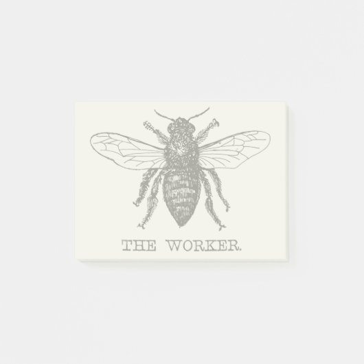 Honing Zwarte Hommels Arbeiderbij Post-it® Notes (Voorkant)
