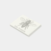 Honing Zwarte Hommels Arbeiderbij Post-it® Notes (Schuin)