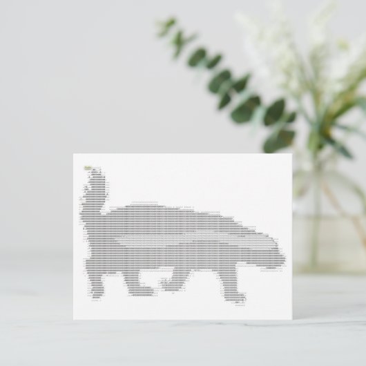 honingbadger ascii briefkaart (Staand voorkant)