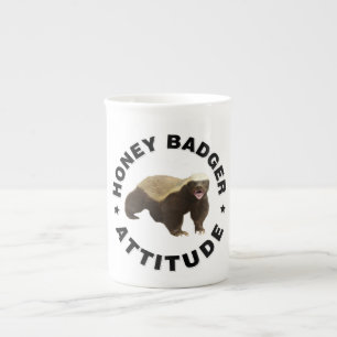 Honingbadger heeft een hoogte porselein kop