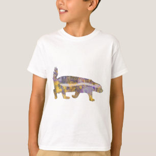 Honingbadger - Paarse en gele steen T-shirt