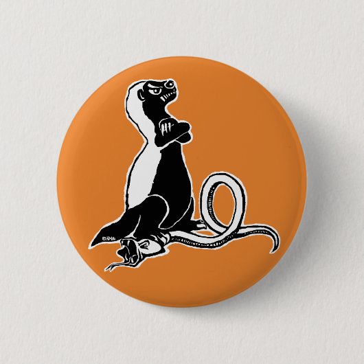 Honingbadger Ronde Button 5,7 Cm (Voorkant)