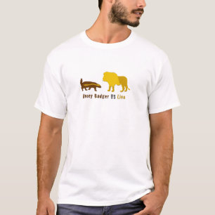 honingbadger vs leeuw t-shirt