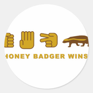 honingbadger wint ronde sticker