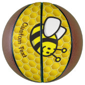 Honingbee Cartoon Basketbal (Verticaal)